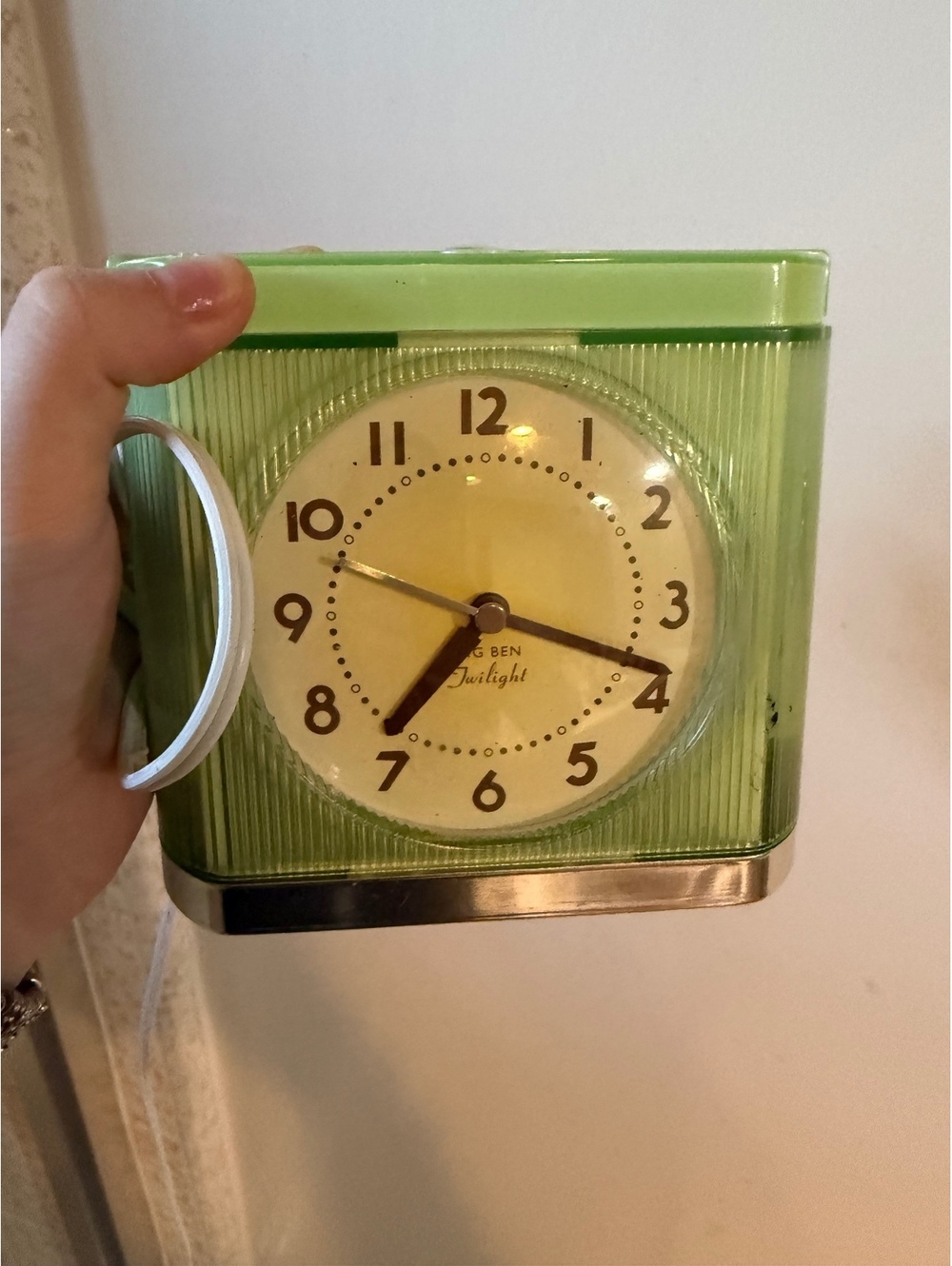 Vintage westclox green Big Ben twilight  clock
